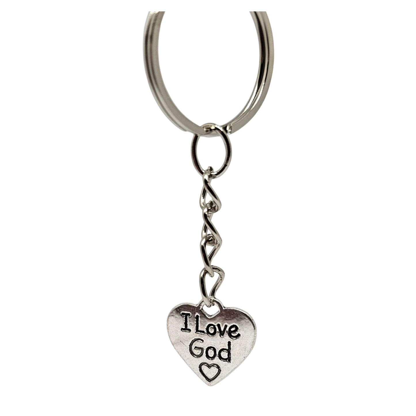 I Love God Keychain