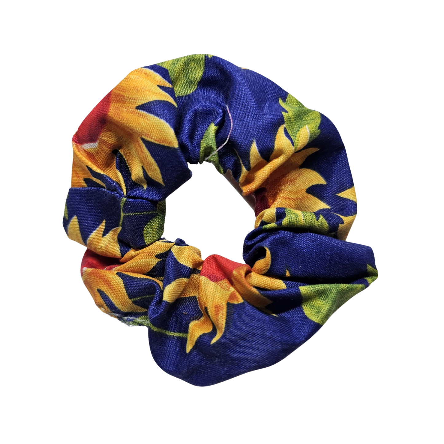 Scrunchies Blue Sunflowers