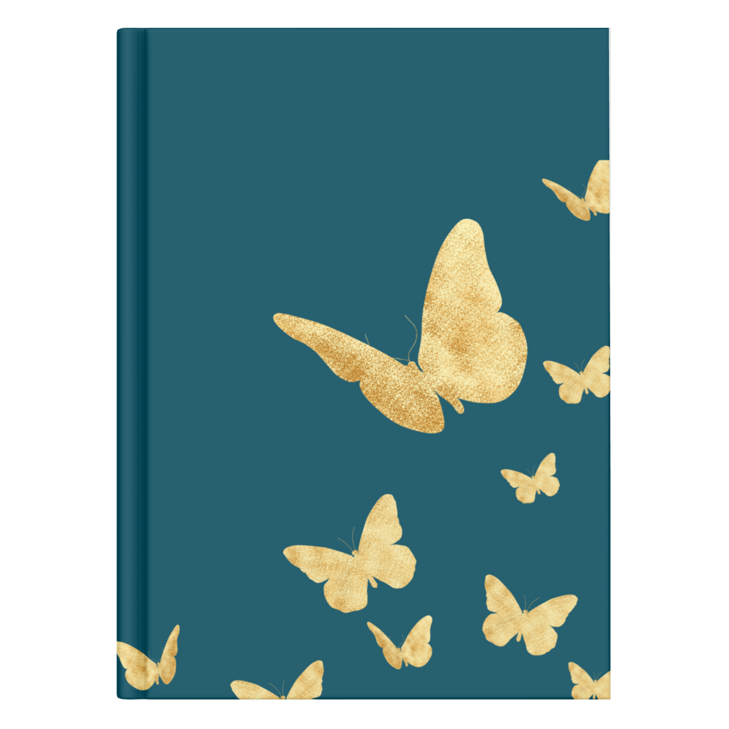Teal with Gold Butterflies