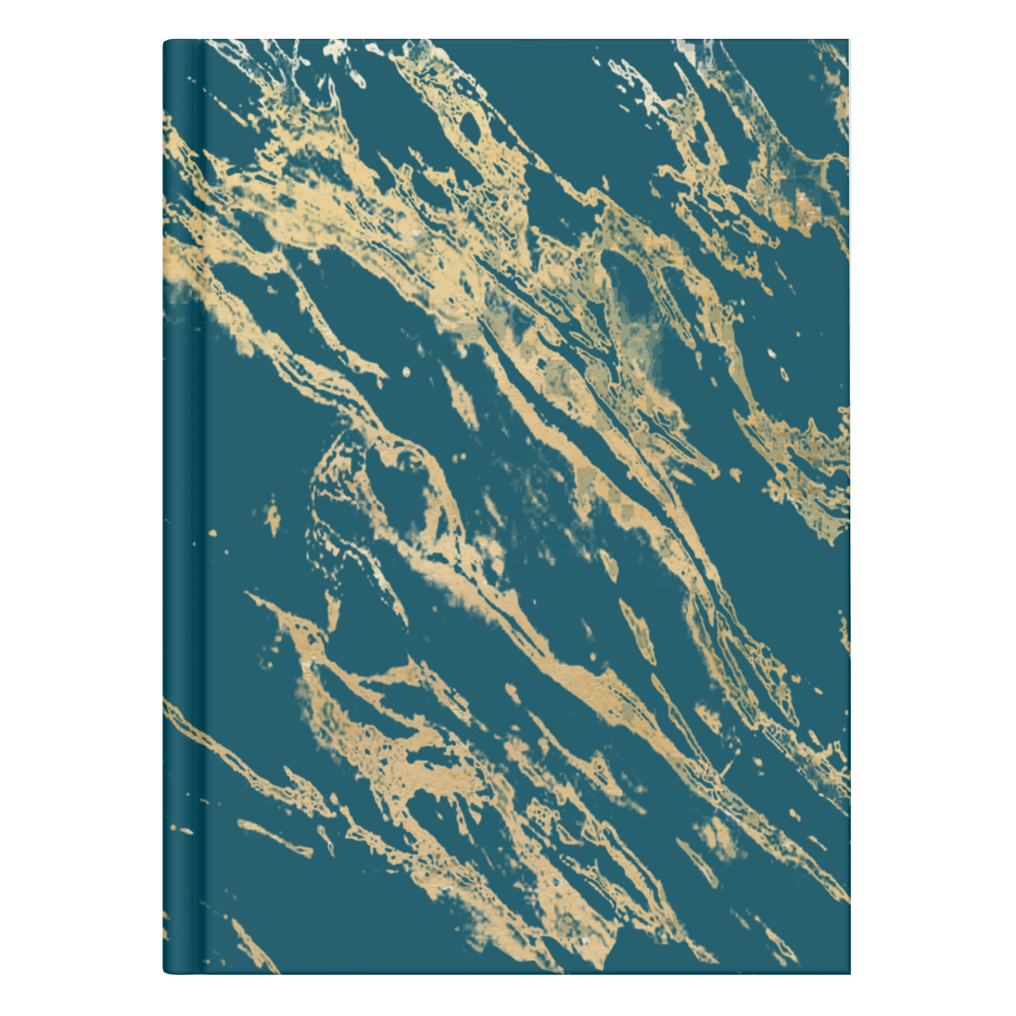 Teal with Gold Splatter