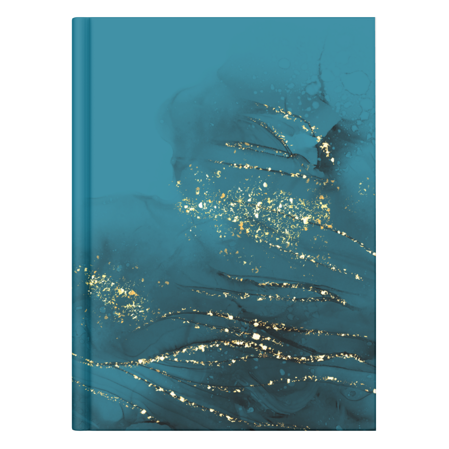 Teal with Gold Spots Notebook