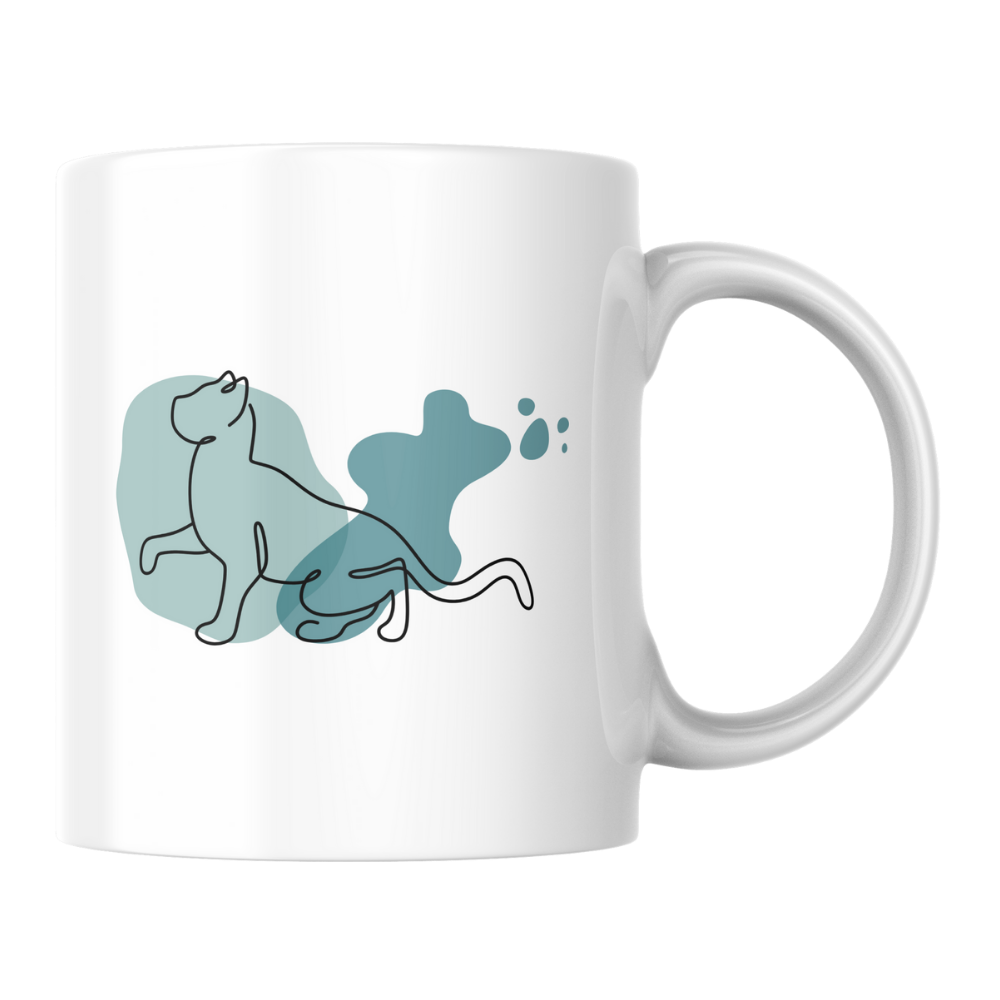 Minimalist Cat Mug