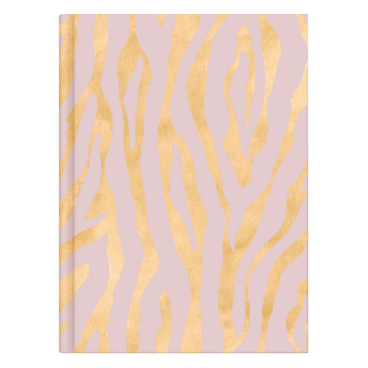 Gold and Pink Stripes Notebook