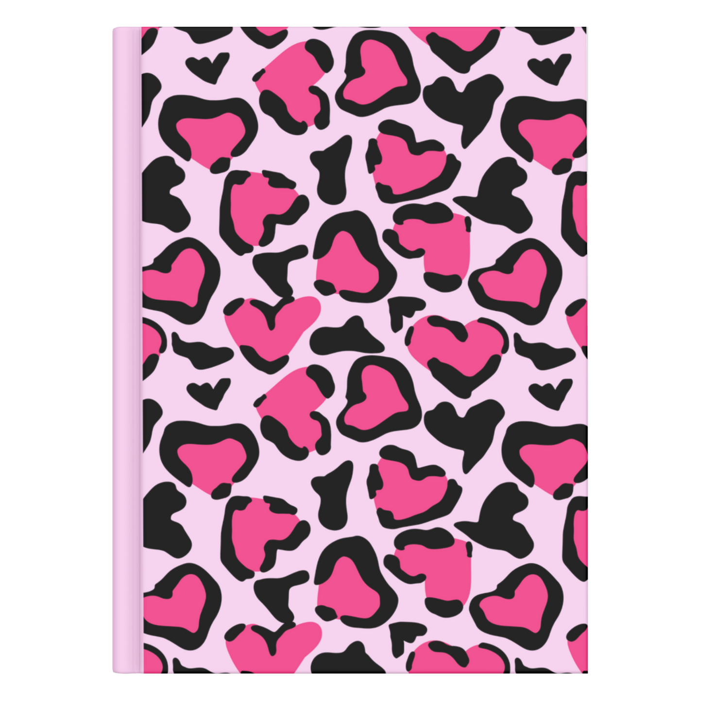 Hearts Leopard Print Notebook