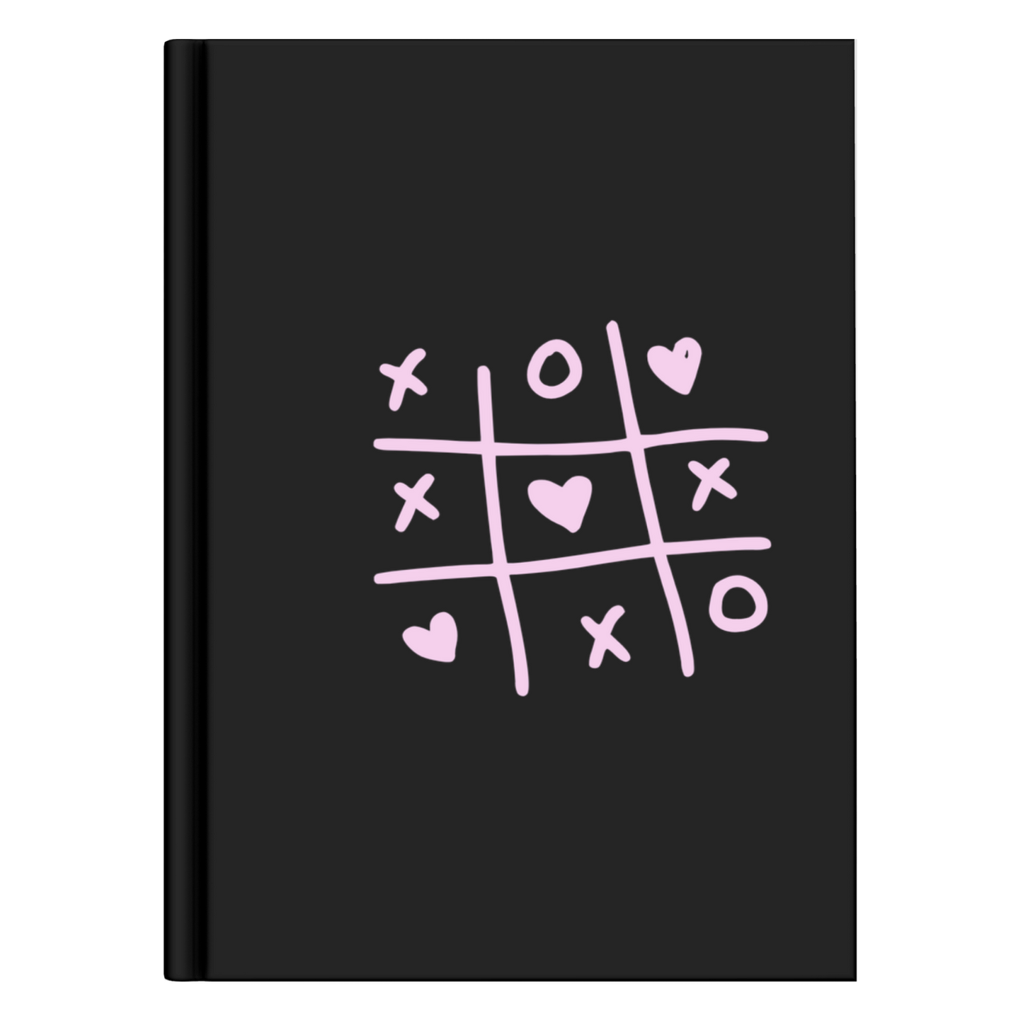 X and O Black Notebook