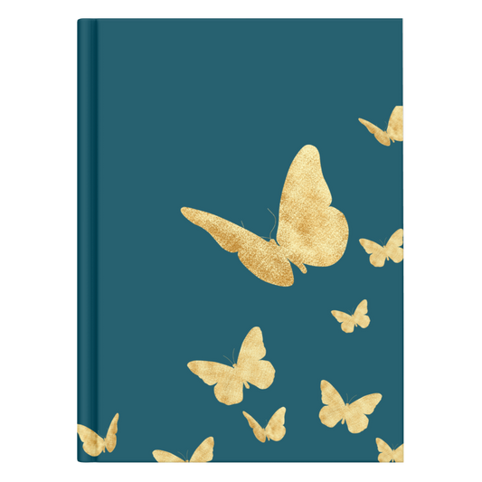 Teal with Gold Butterflies