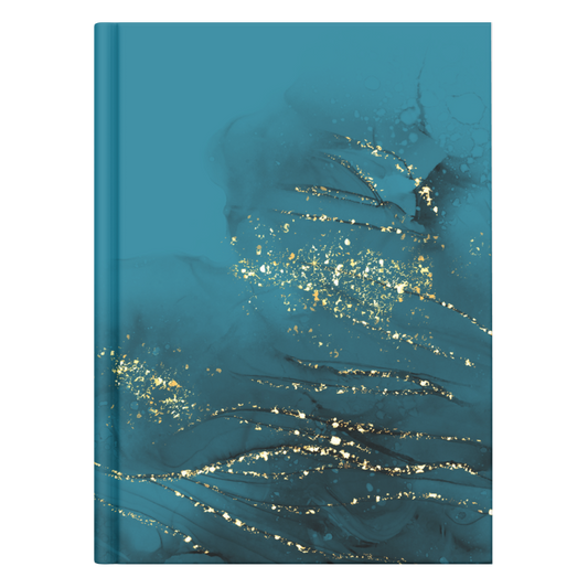 Teal with Gold Spots Notebook