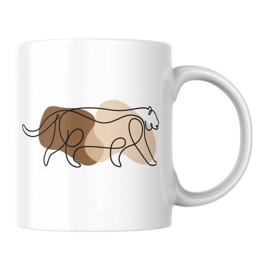 Minimalist Lion Mug