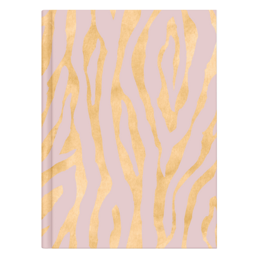 Gold and Pink Stripes Notebook