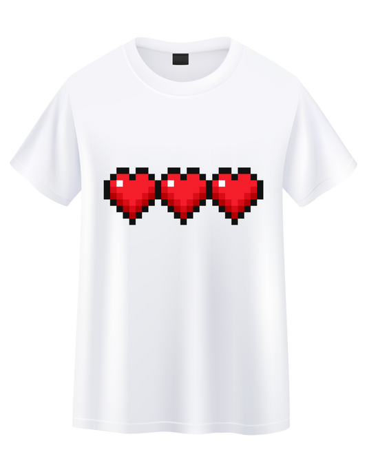 3 Hearts Short Sleeve T-Shirt